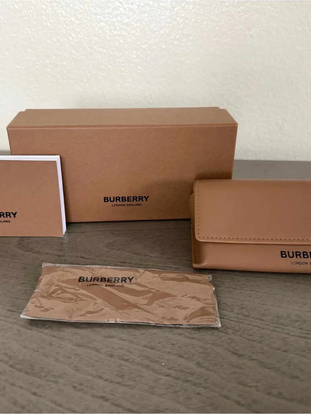 Burberry Black Lens Aviator Sunglasses with Gold Frame